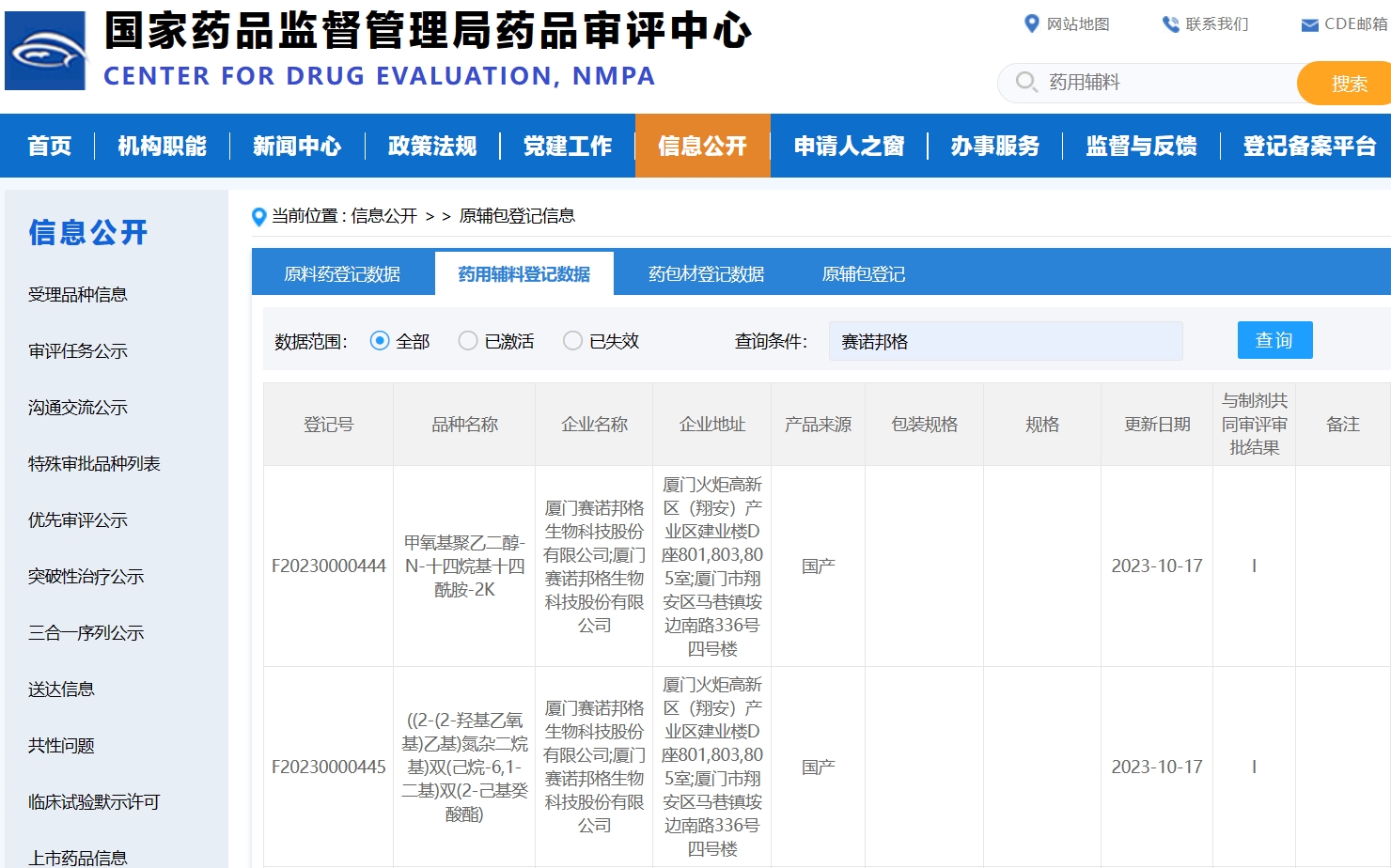 喜訊丨賽諾邦格自主知識產(chǎn)權(quán)LNP脂質(zhì)通過CDE備案