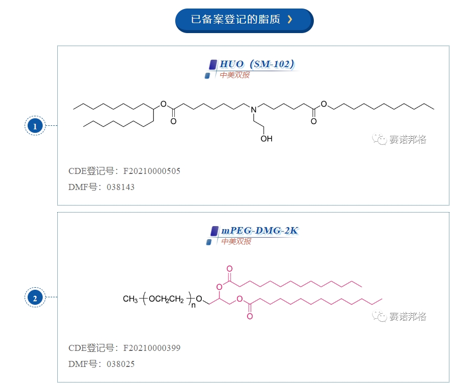 備案進(jìn)展速遞！賽諾邦格LNP脂質(zhì)中美備案新動(dòng)態(tài)！